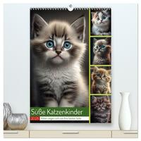 Vorderes Coverbild Süße Katzenkinder (hochwertiger Premium Wandkalender 2025 DIN A2 hoch), Kunstdruck in Hochglanz