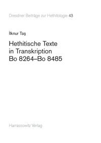 Vorderes Coverbild Hethitische Texte in Transkription Bo 8264–Bo 8485