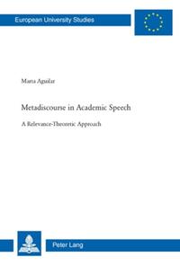 Vorderes Coverbild Metadiscourse in Academic Speech