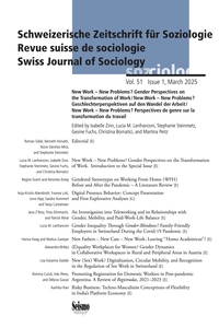 Vorderes Coverbild Schweizerische Zeitschrift für Soziologie