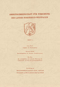 Vorderes Coverbild Aufgaben der Eisenforschung. Entwicklungslinien des deutschen Eisenhüttenwesens. Die wirtschaftliche und technische Bedeutung der Leichtmetalle und ihre Entwicklungsmöglichkeiten