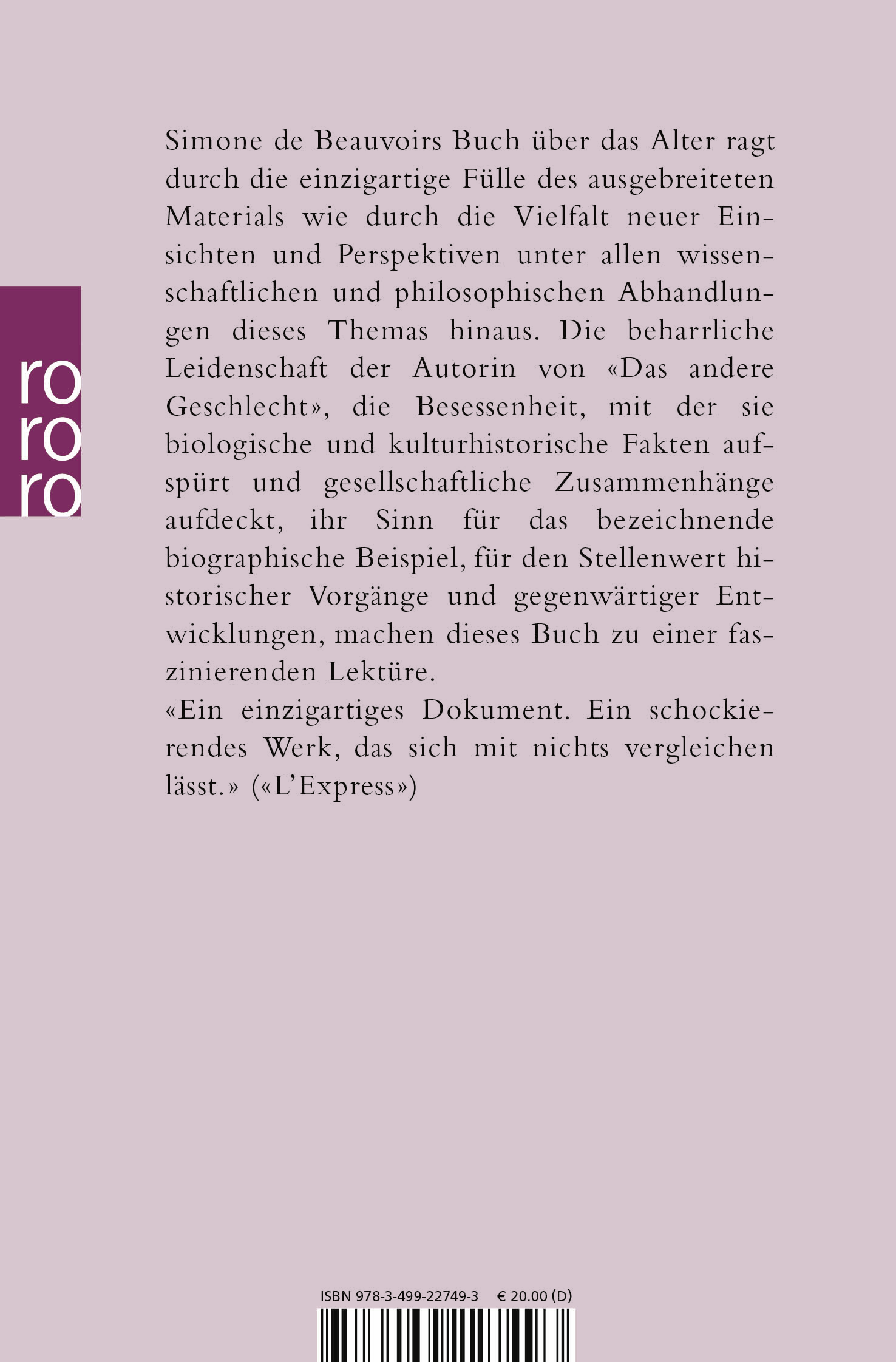 Rückseitencover Das Alter