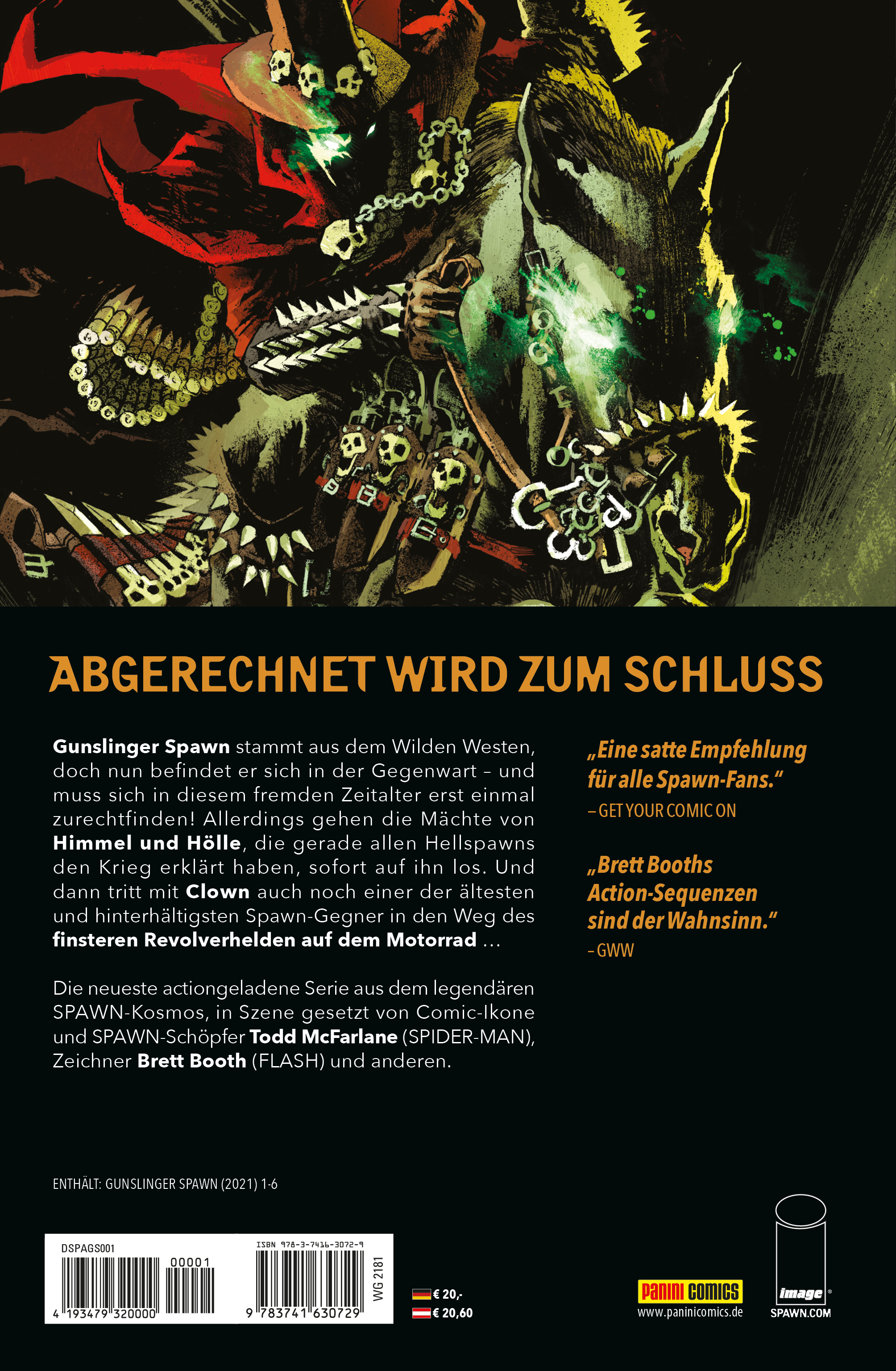 Rückseitencover Gunslinger Spawn
