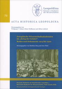 Vorderes Coverbild Europäische Wissenschaftsakademien im „Krieg der Geister“. Reden und Dokumente 1914 bis 1920