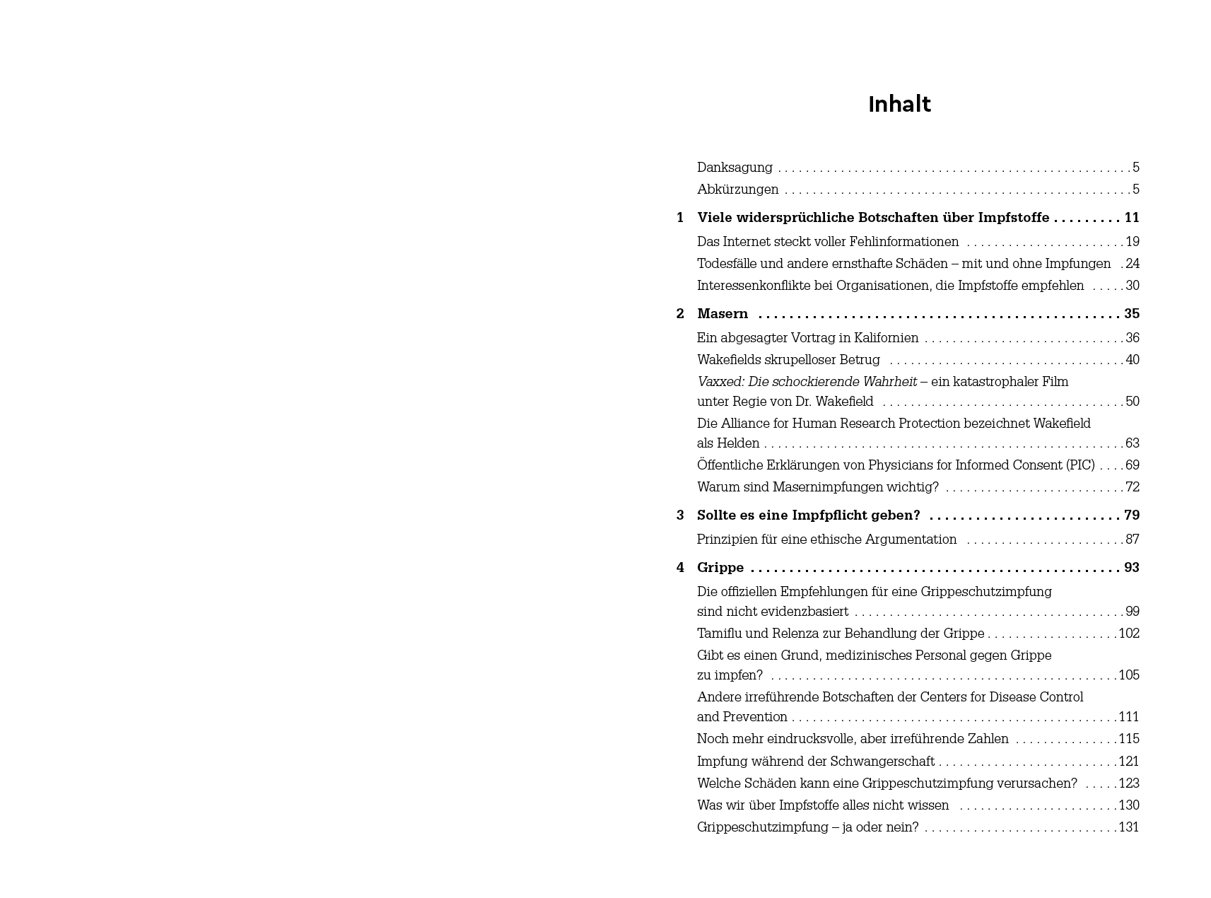 Beispielinhalt (Bild) Impfen – Für und Wider