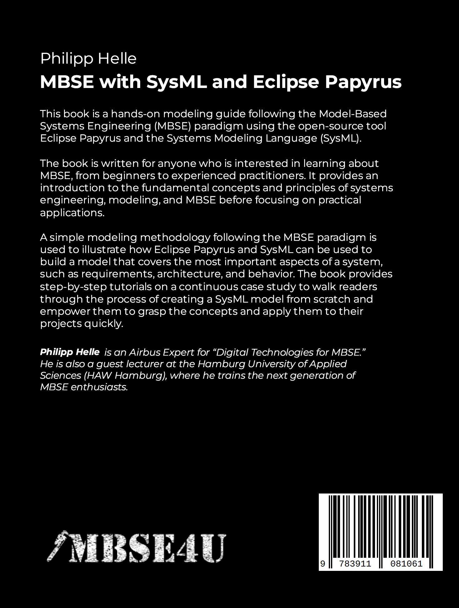 Rückseitencover MBSE with SysML and Eclipse Papyrus