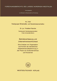 Vorderes Coverbild Betriebsverfassung und Unternehmenswirklichkeit