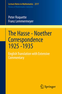 Vorderes Coverbild The Hasse - Noether Correspondence 1925 -1935