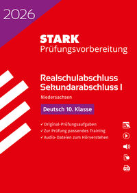 Vorderes Coverbild STARK Deutsch - Realschulabschluss 2026 Niedersachsen - Prüfungsvorbereitung