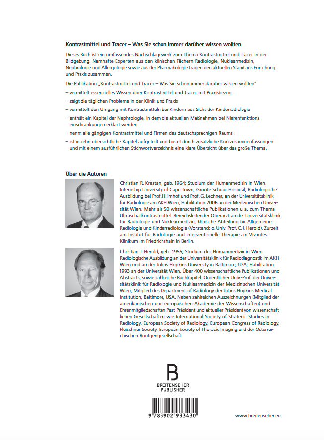 Rückseitencover Kontrastmittel und Tracer