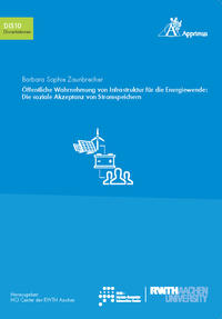 Vorderes Coverbild Öffentliche Wahrnehmung von Infrastruktur für die Energiewende: Die soziale Akzeptanz von Stromspeichern