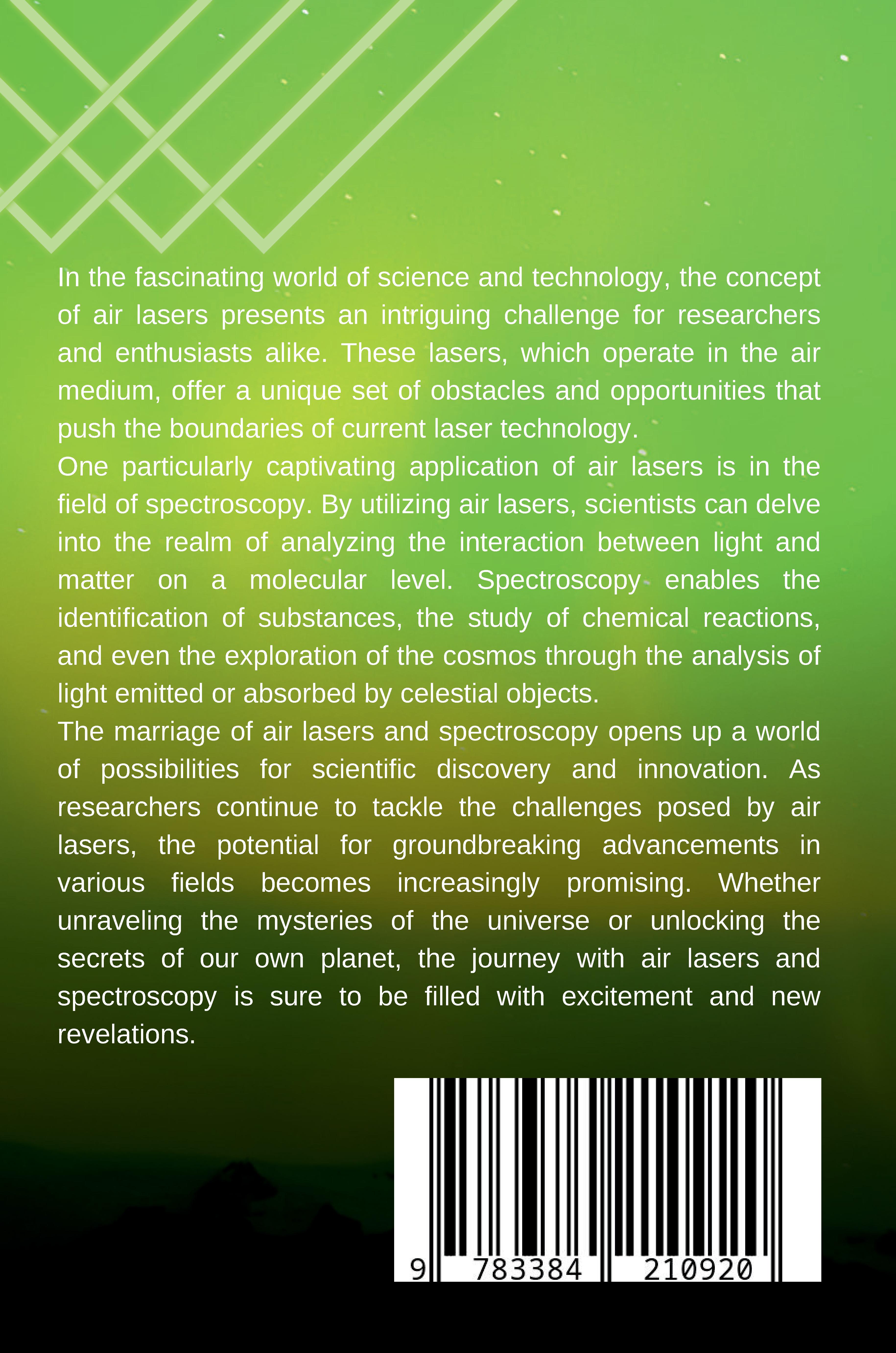 Rückseitencover Air Lasers: Challenge & Spectroscopy