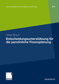Vorderes Coverbild Entscheidungsunterstützung für die persönliche Finanzplanung