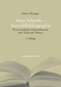 Vorderes Coverbild Arno Schmidt - Auswahlibliographie