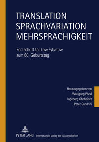 Vorderes Coverbild Translation – Sprachvariation – Mehrsprachigkeit