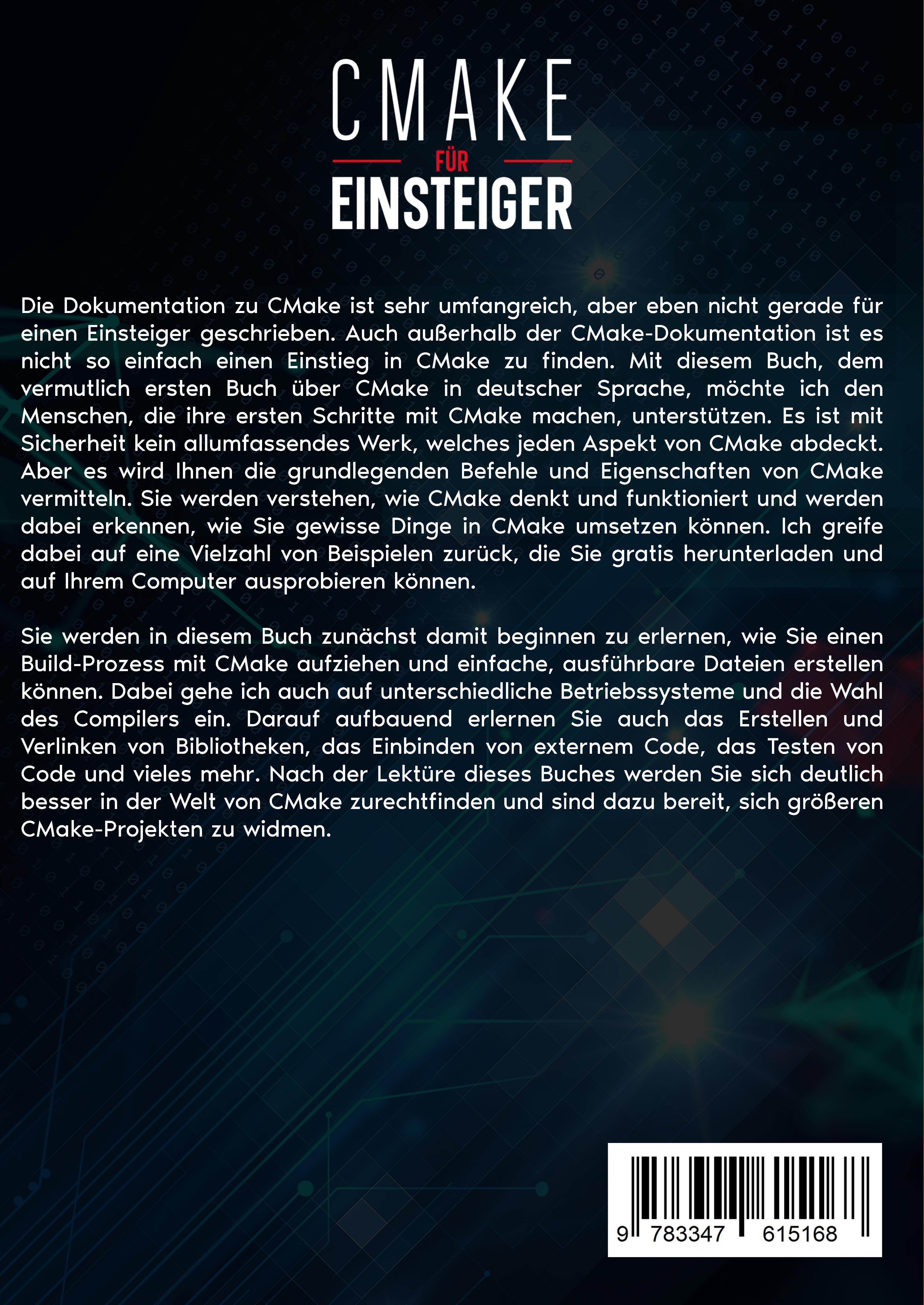 Rückseitencover CMake für Einsteiger