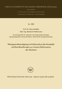 Vorderes Coverbild Petrogene Mineralgänge im Paläozoikum der Nordeifel und ihre Beziehungen zur inneren Deformation der Gesteine