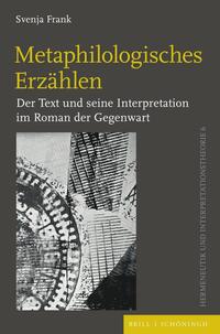Vorderes Coverbild Metaphilologisches Erzählen