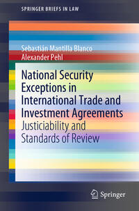 Vorderes Coverbild National Security Exceptions in International Trade and Investment Agreements