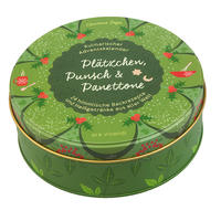 Vorderes Coverbild Adventskalender Plätzchen, Punsch & Panettone - 24 himmlische Backrezepte und Heißgetränke aus aller Welt