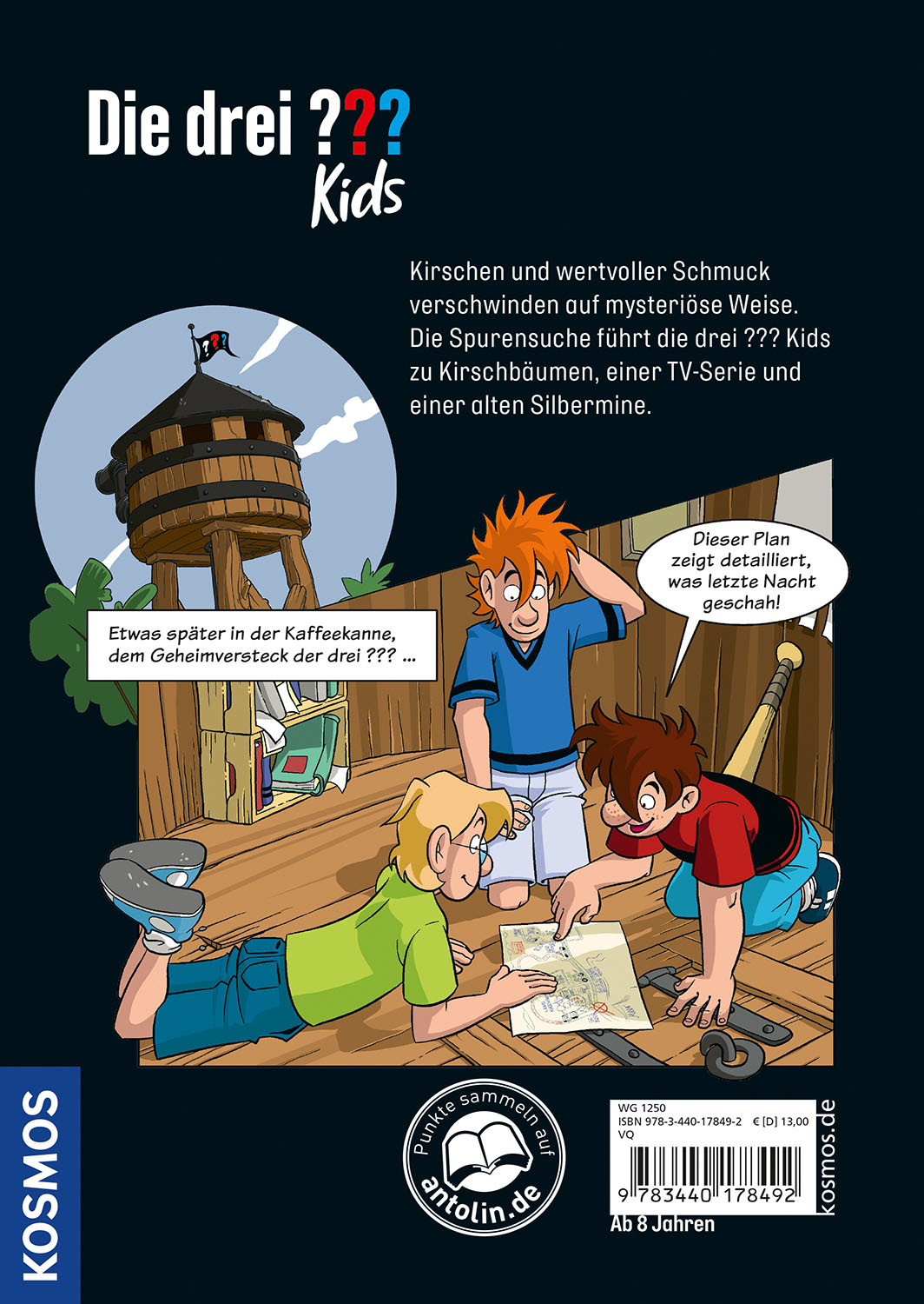 Rückseitencover Die drei ??? Kids, Das Kirsch-Komplott