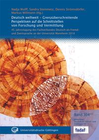 Vorderes Coverbild Deutsch weltweit – Grenzüberschreitende Perspektiven auf die Schnittstellen von Forschung und Vermittlung