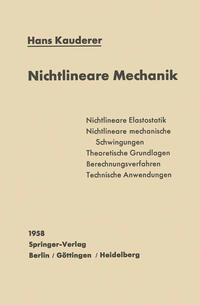 Vorderes Coverbild Nichtlineare Mechanik