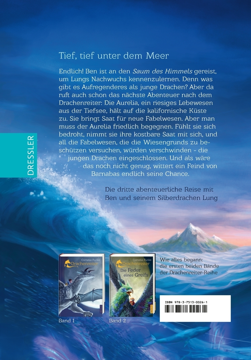 Rückseitencover Drachenreiter 3. Der Fluch der Aurelia