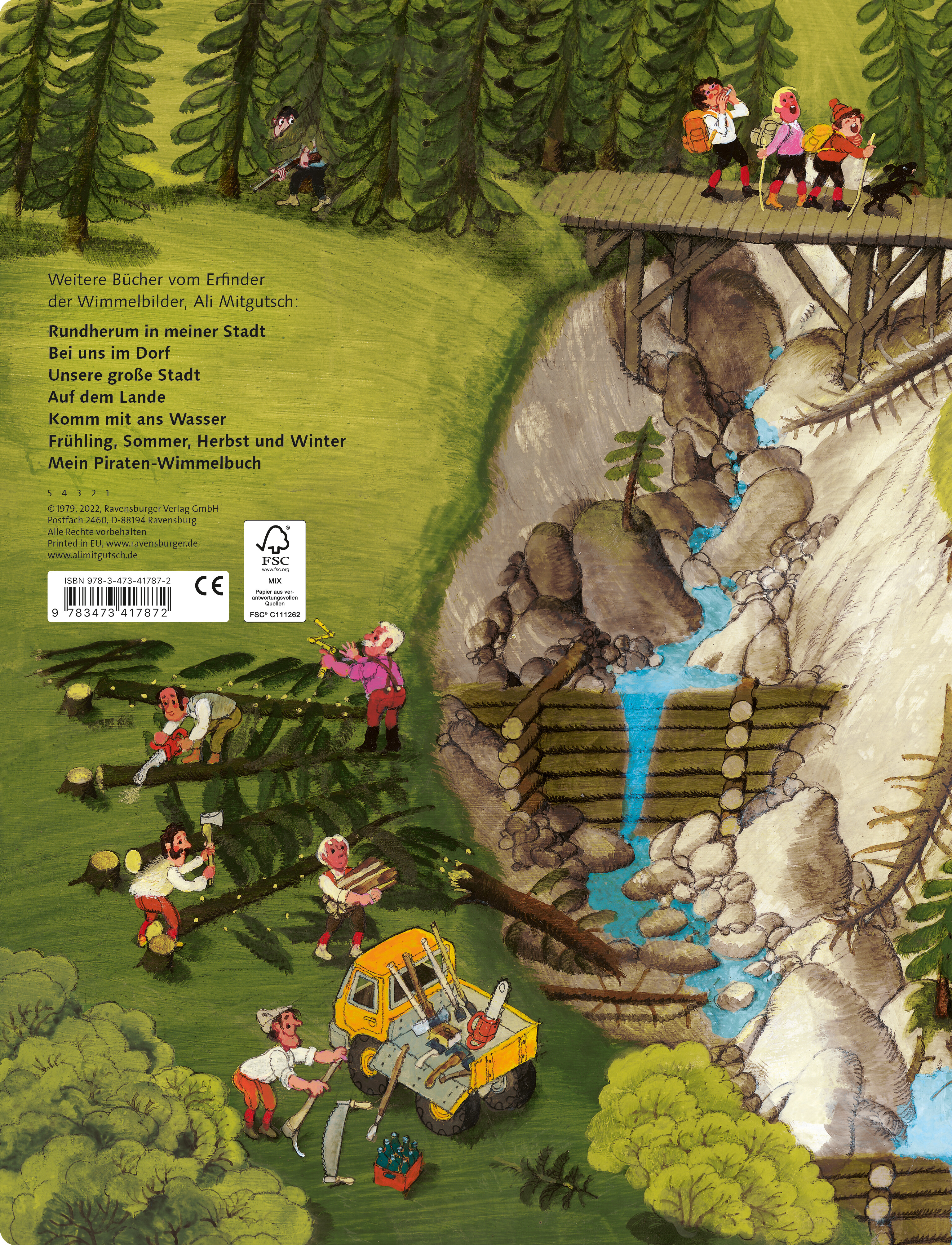 Rückseitencover Mein Wimmelbuch: Hier in den Bergen