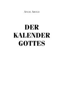 Vorderes Coverbild Der Kalender Gottes