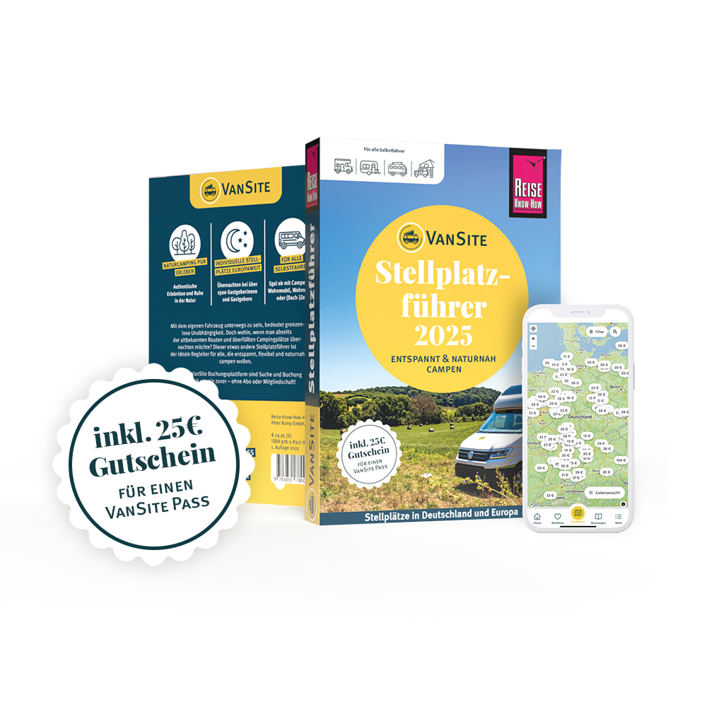 Beispielinhalt (Bild) VanSite Stellplatzführer 2025