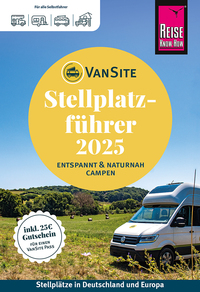 Vorderes Coverbild VanSite Stellplatzführer 2025