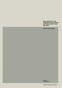 Vorderes Coverbild Starr-plastische Traglastberechnungen mittels der Methode der Finiten Elemente