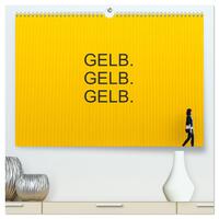 Vorderes Coverbild Gelb. Gelb. Gelb. (hochwertiger Premium Wandkalender 2025 DIN A2 quer), Kunstdruck in Hochglanz