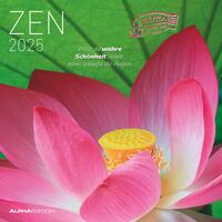 Vorderes Coverbild Alpha Edition - Zen 2025 Broschürenkalender, 30x30cm, Wandkalender mit Platz für Notizen und Termine, entspannende Bilder, Monatsübersicht und Ferientermine DE/AT/CH