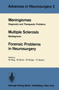 Vorderes Coverbild Meningiomas. Multiple Sclerosis. Forensic Problems in Neurosurgery