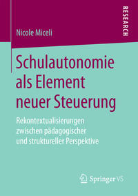 Vorderes Coverbild Schulautonomie als Element neuer Steuerung