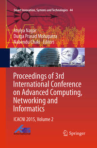 Vorderes Coverbild Proceedings of 3rd International Conference on Advanced Computing, Networking and Informatics