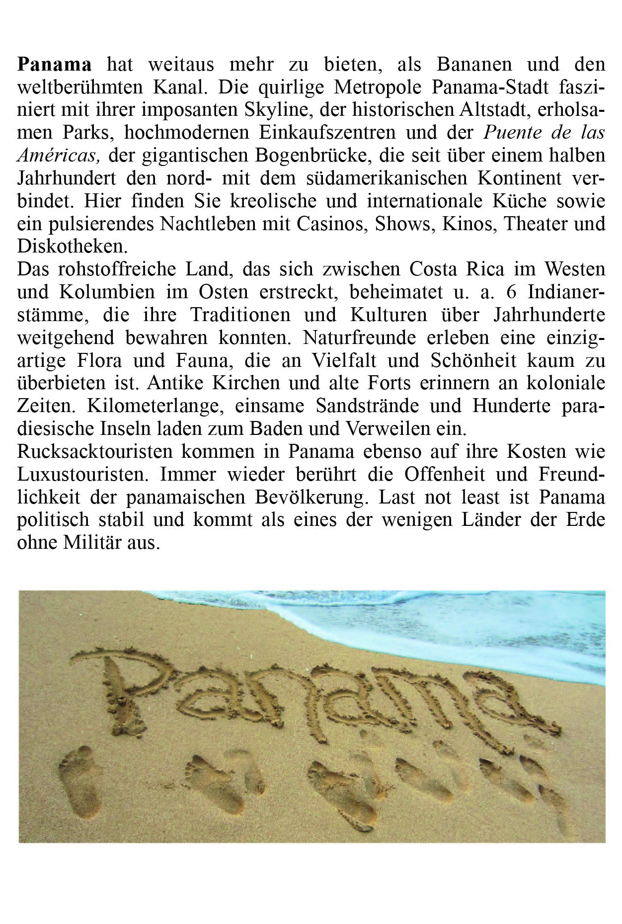 Rückseitencover Panama Highlights