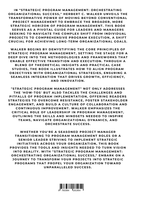 Rückseitencover Strategic Program Management
