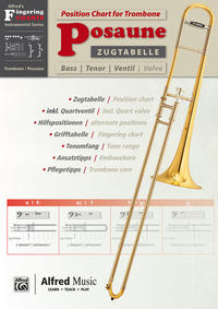 Vorderes Coverbild Alfred's Fingering Charts Instrumental Series / Zugtabelle Posaune | Position Chart for Trombone