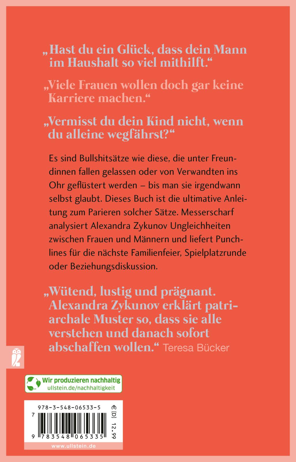 Rückseitencover "Wir sind doch alle längst gleichberechtigt!"