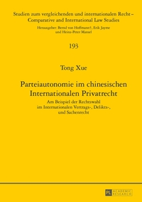 Vorderes Coverbild Parteiautonomie im chinesischen Internationalen Privatrecht