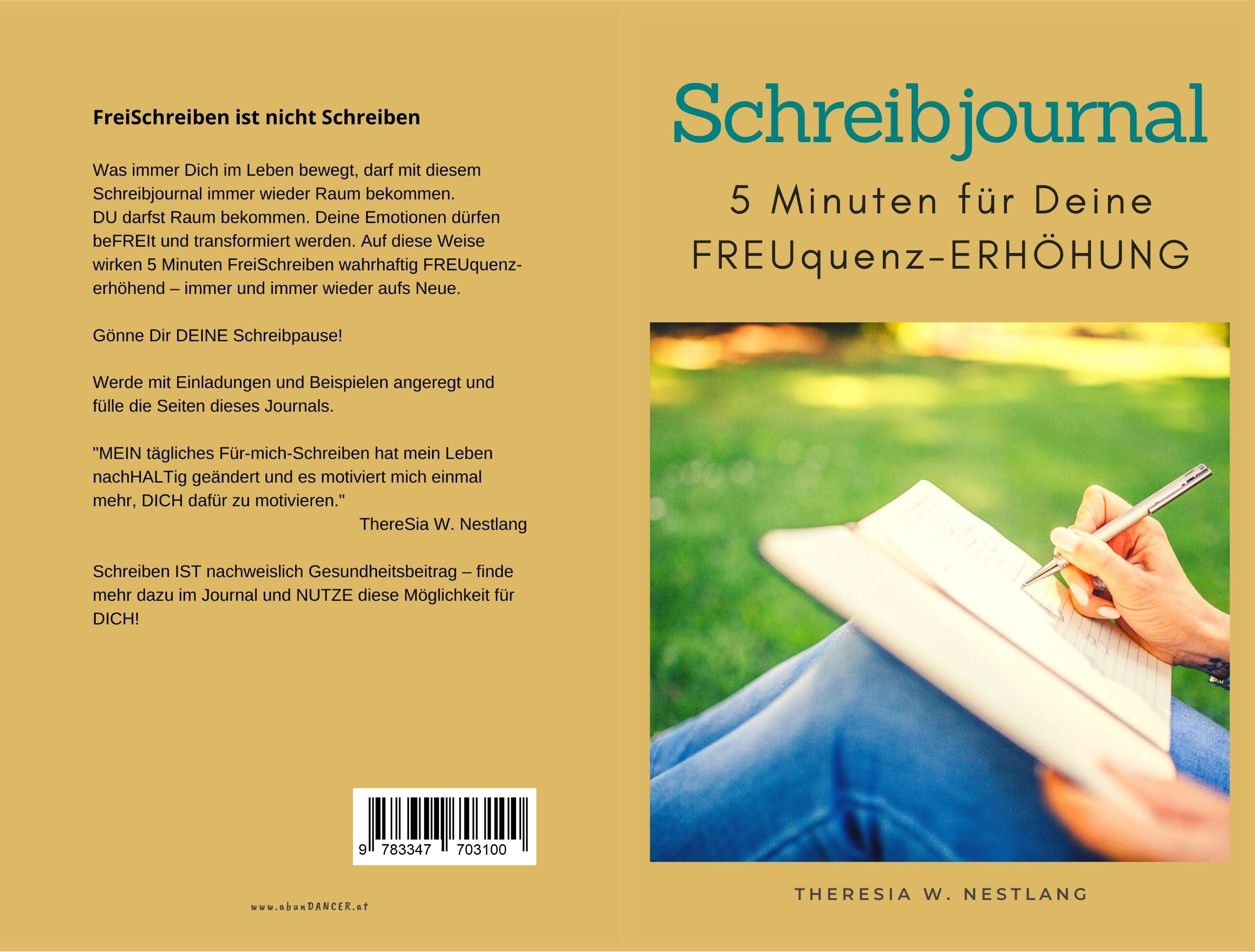 Gesamtes Coverbild Schreibjournal - unter dem Motto Schreiben zur Selbsthilfe