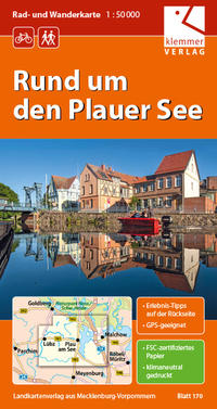 Vorderes Coverbild Rad- und Wanderkarte Rund um den Plauer See