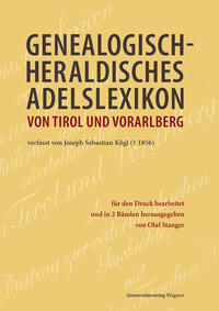 Vorderes Coverbild Genealogisch-heraldisches Adelslexikon von Tirol und Vorarlberg