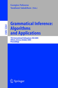 Vorderes Coverbild Grammatical Inference: Algorithms and Applications