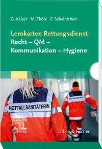 Vorderes Coverbild Lernkarten Rettungsdienst: Recht – QM – Kommunikation – Hygiene