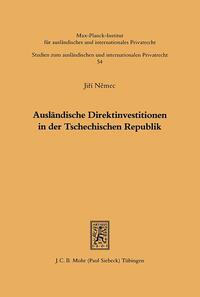 Vorderes Coverbild Ausländische Direktinvestitionen in der Tschechischen Republik