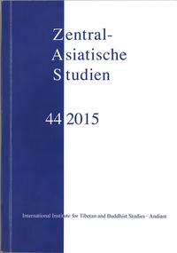 Vorderes Coverbild Zentralasiatische Studien 44 (2015)